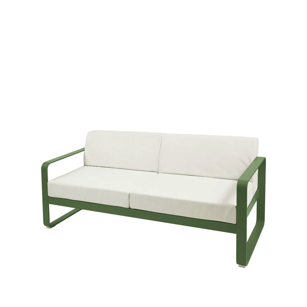 Bellevie 2-seters sofa, Cactus (grønn), off-white pute Fermob