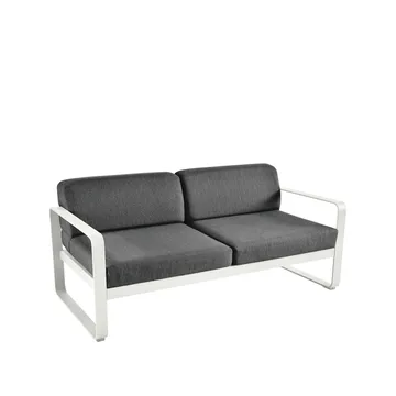 Bellevie 2-seters sofa - Clay grey (grå), graphite grey pute - Fermob