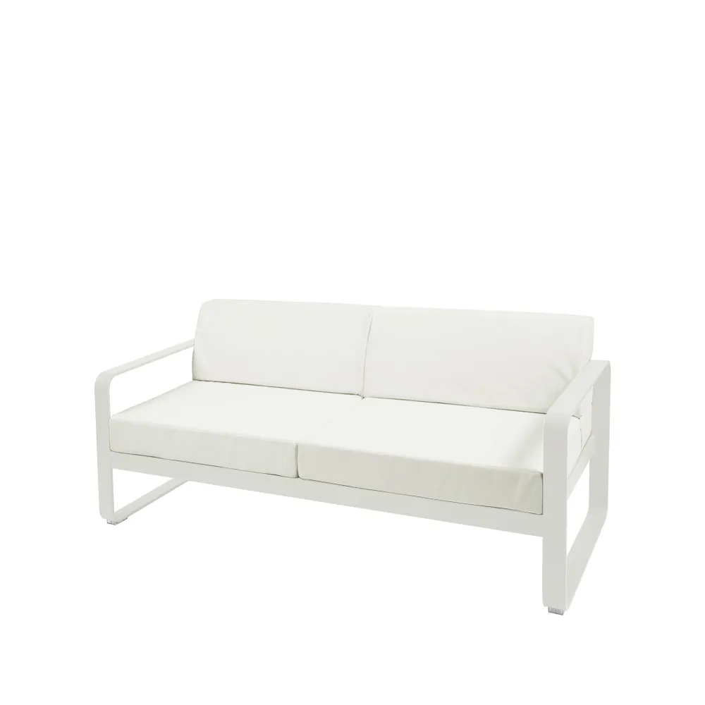 Bellevie 2-seters sofa, Cotton white (hvit), off-white pute Fermob