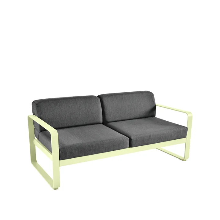 Bellevie 2-seters sofa - Frosted lemon (gul), graphite grey pute - Fermob