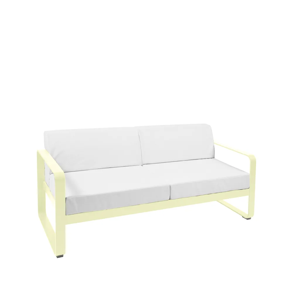 Bellevie 2-seters sofa, Frosted lemon (gul), off-white pute Fermob