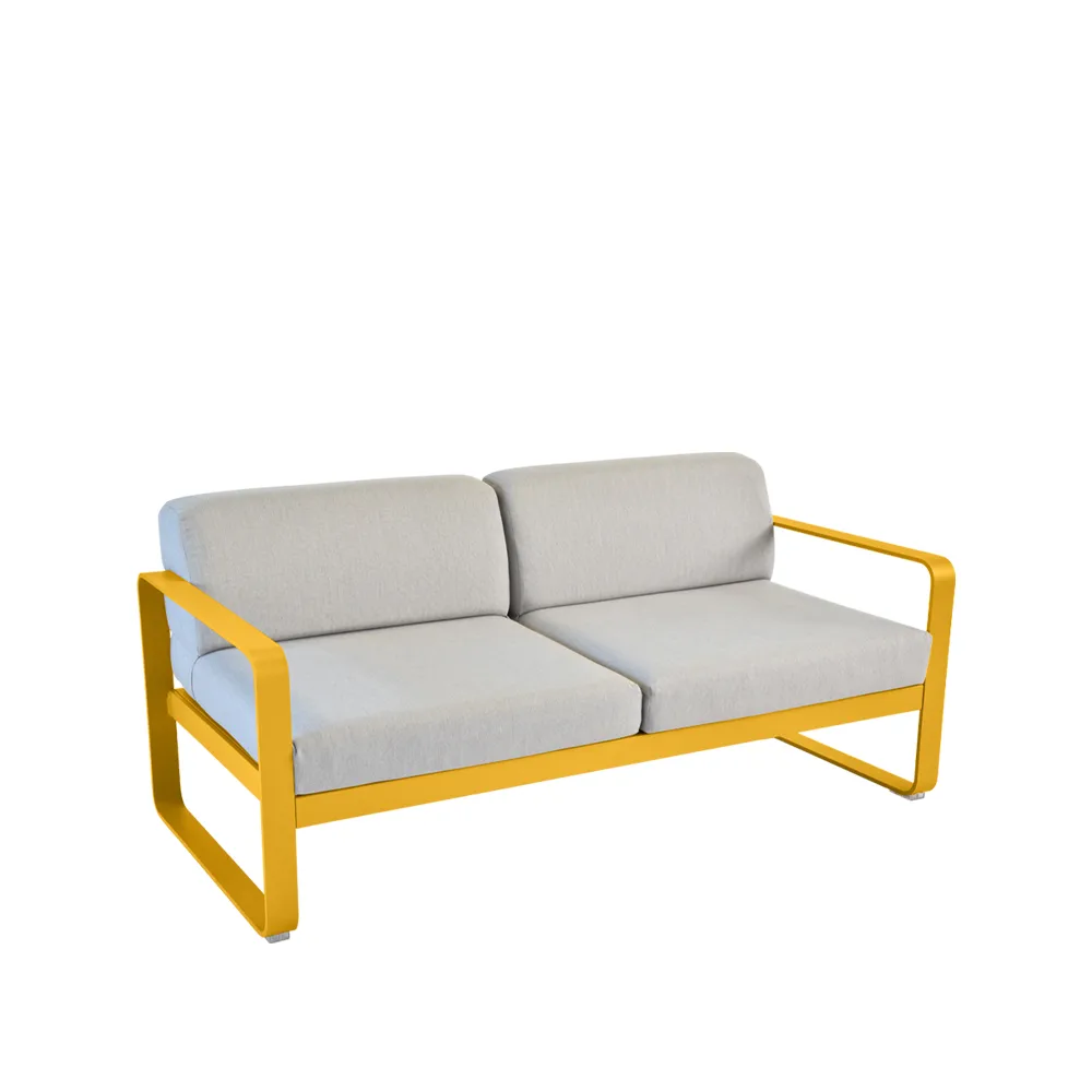 Bellevie 2-seters sofa, Honey, flannel grey pute Fermob