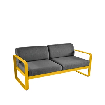 Bellevie 2-seters sofa - Honey (gul), graphite grey pute - Fermob