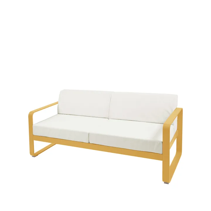 Bellevie 2-seters sofa - Honey (gul), off-white pute - Fermob
