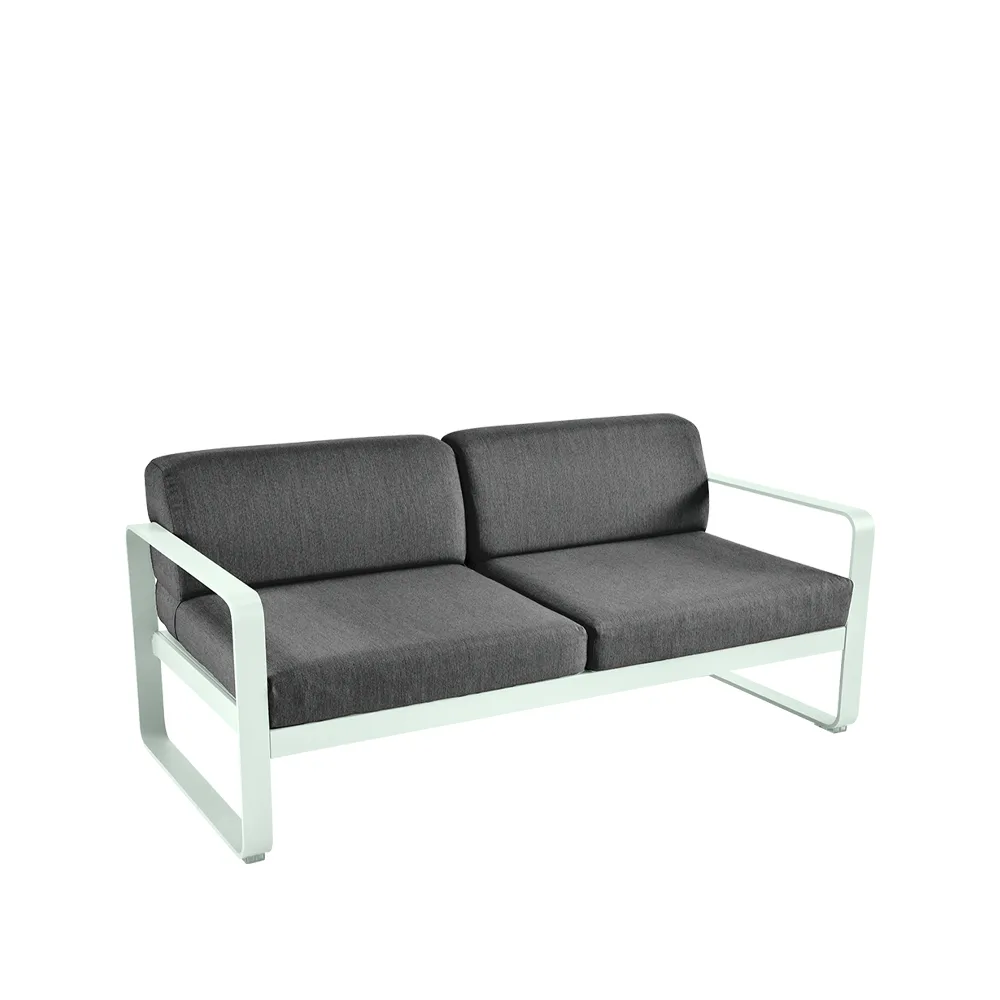 Bellevie 2-seters sofa, Ice mint, graphite grey pute Fermob