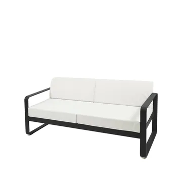 Bellevie 2-seters sofa - Liquorice (svart), off-white pute - Fermob