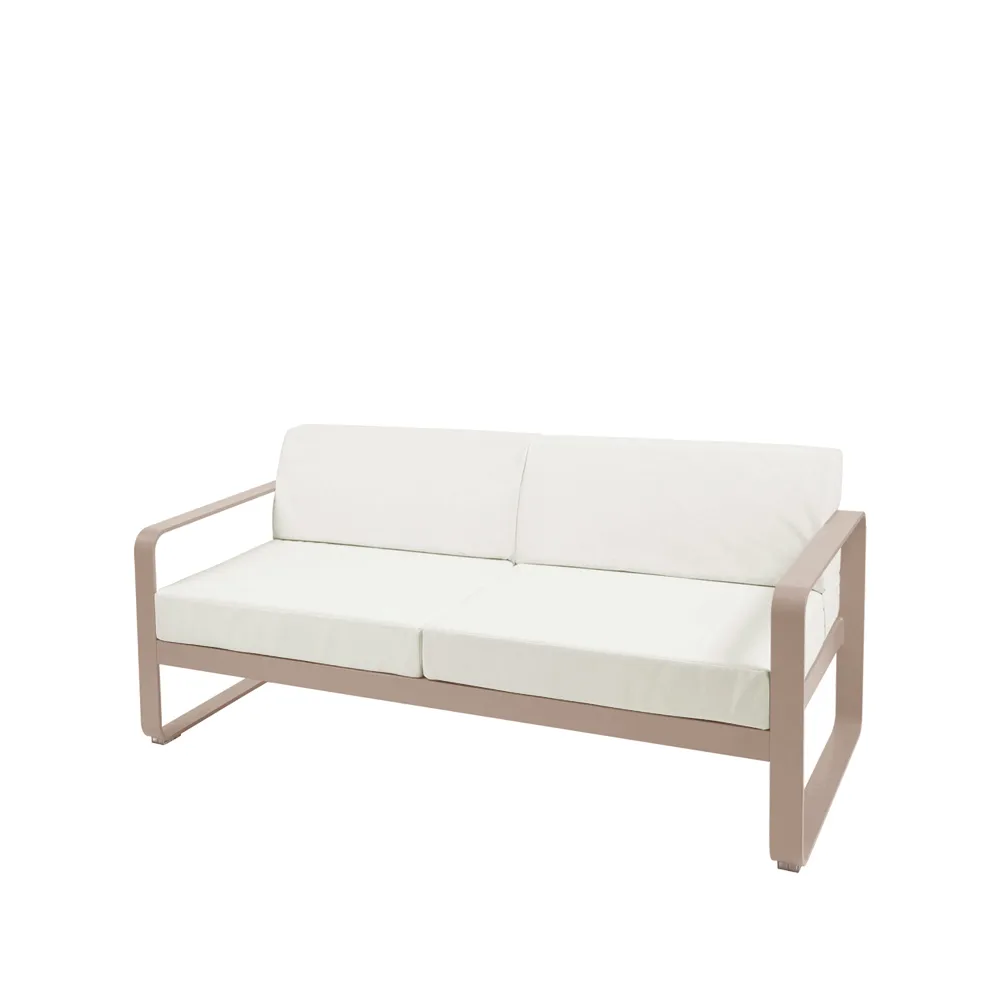 Bellevie 2-seters sofa, Nutmeg (beige), off-white pute Fermob