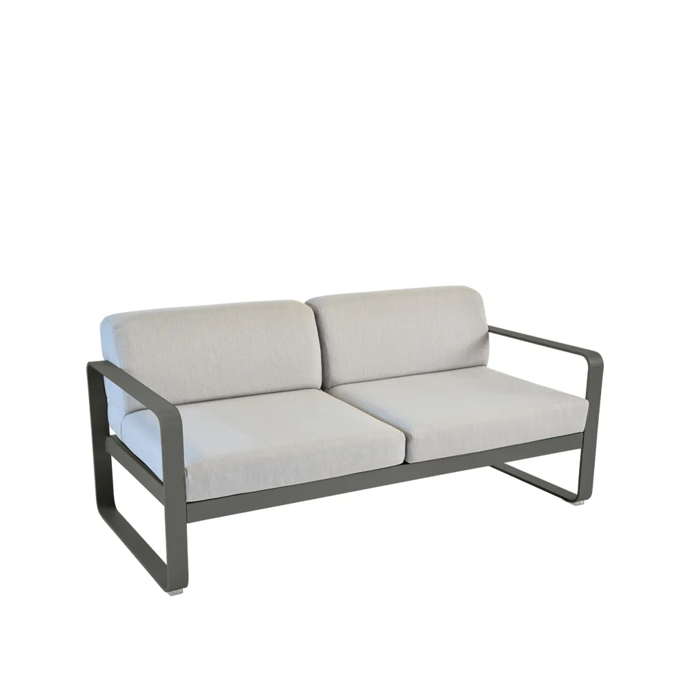 Bellevie 2-seters sofa, Rosemary (grønn), flannel grey pute Fermob