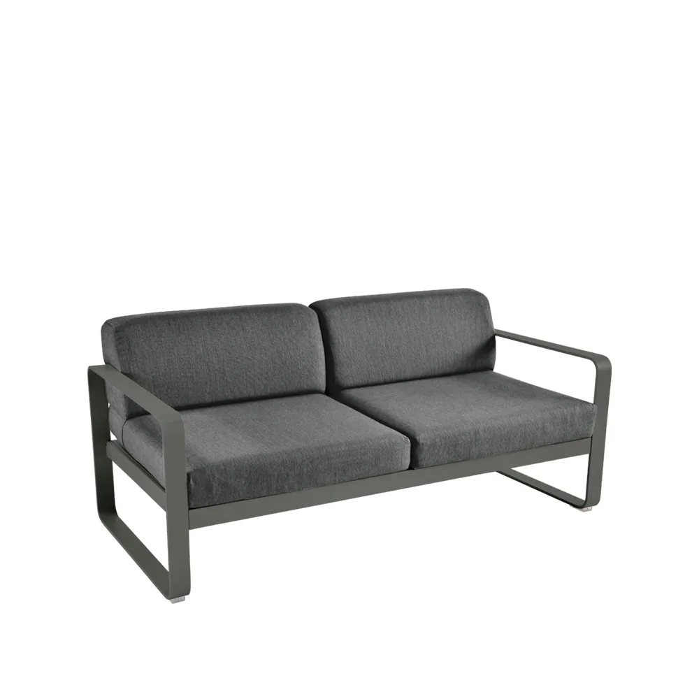Bellevie 2-seters sofa, Rosemary (grønn), graphite grey pute Fermob