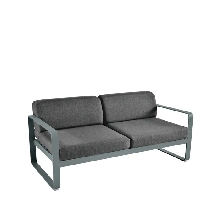 Bellevie 2-seters sofa - Storm grey (grå), graphite grey pute - Fermob