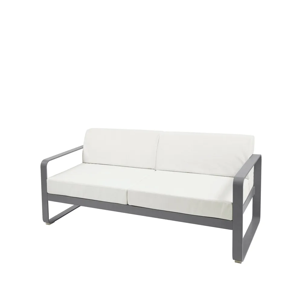 Bellevie 2-seters sofa, Storm grey, off-white pute Fermob