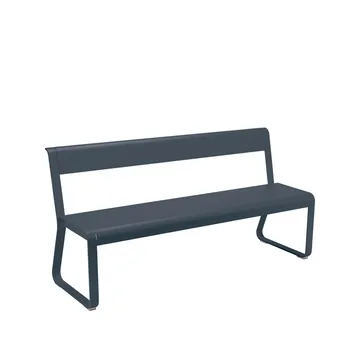 Bellevie benk med ryggstøtte - Anthracite (grå) - Fermob