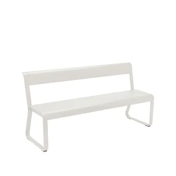 Bellevie benk med ryggstøtte - Clay grey (grå) - Fermob