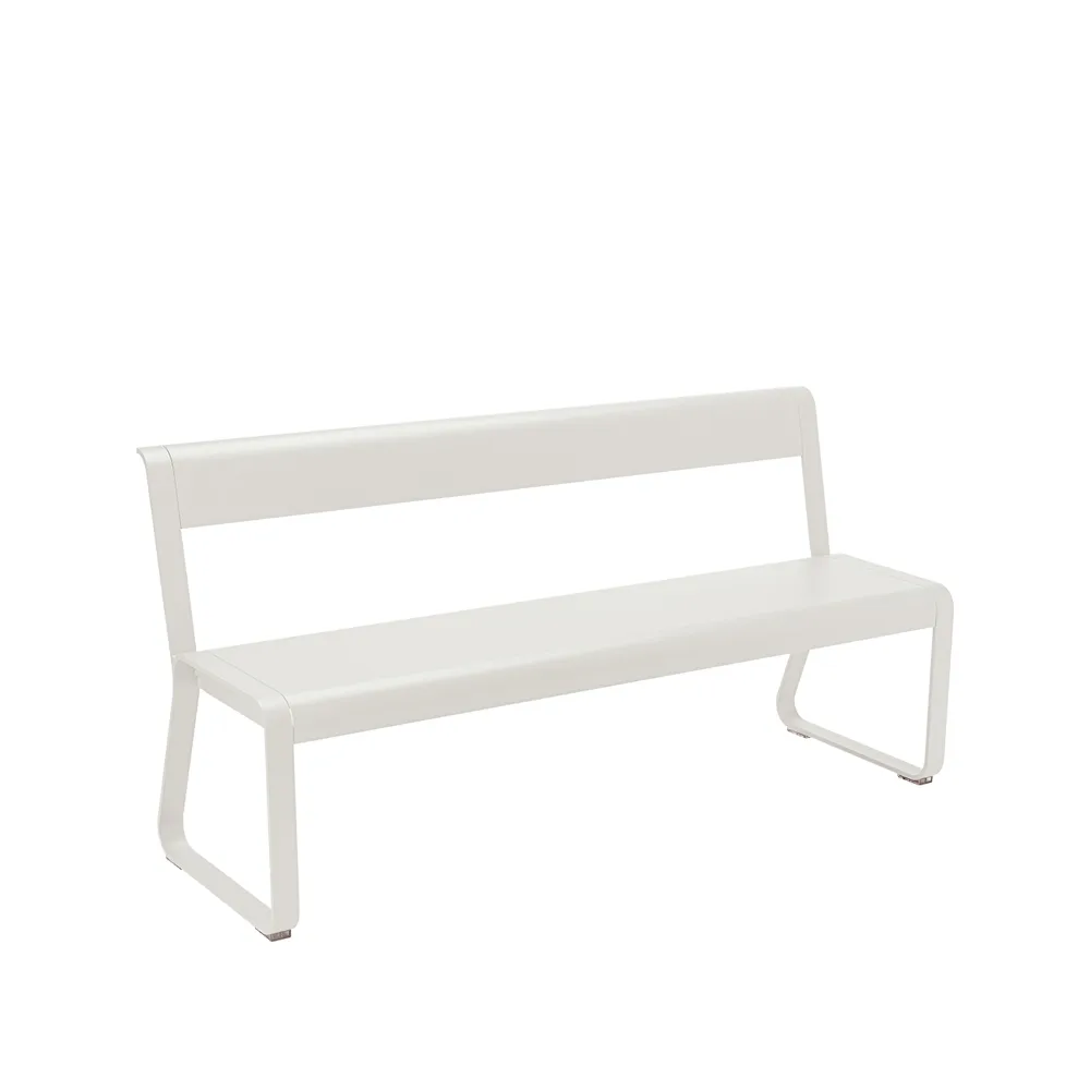 Bellevie benk med ryggstøtte, Clay grey Fermob