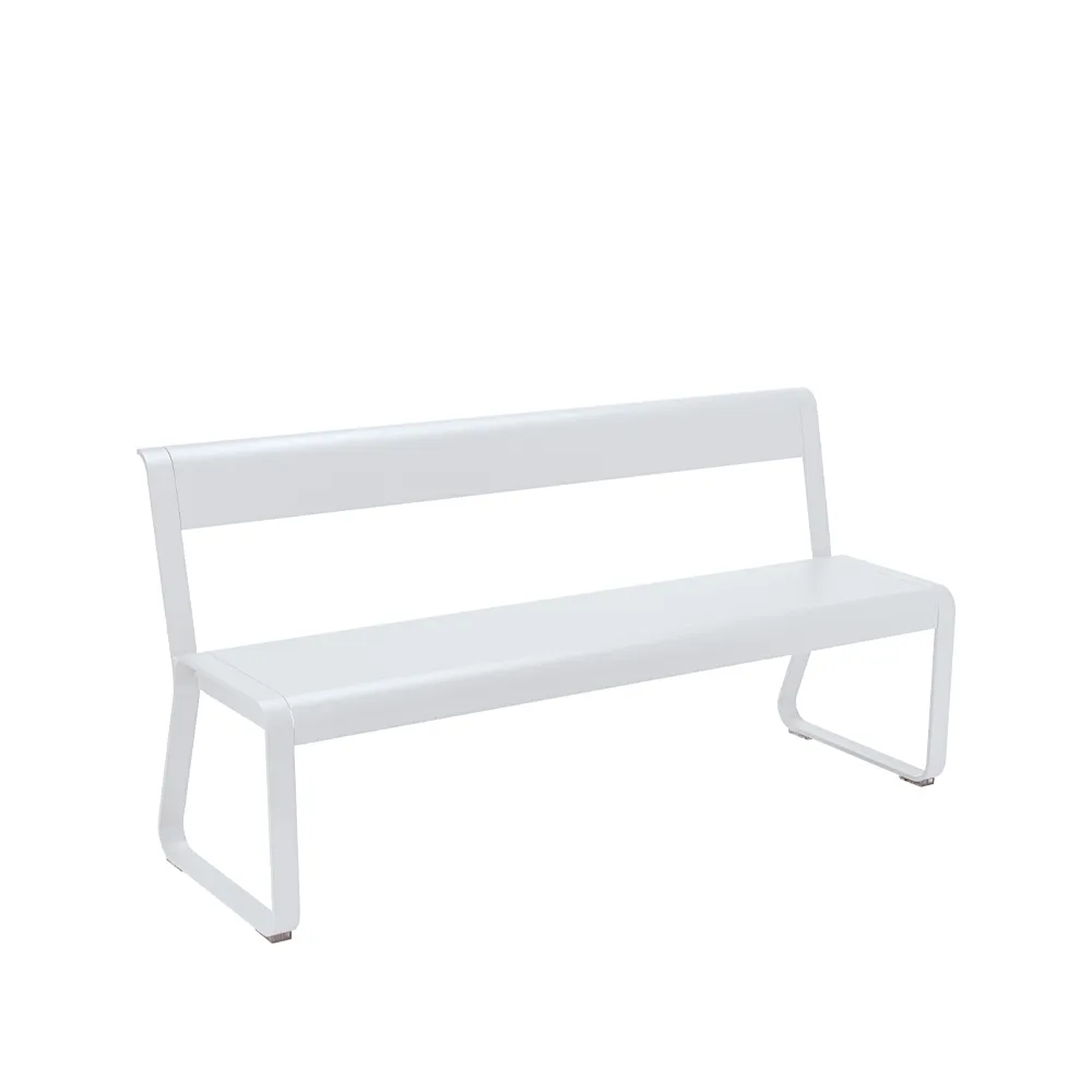 Bellevie benk med ryggstøtte, Cotton white Fermob