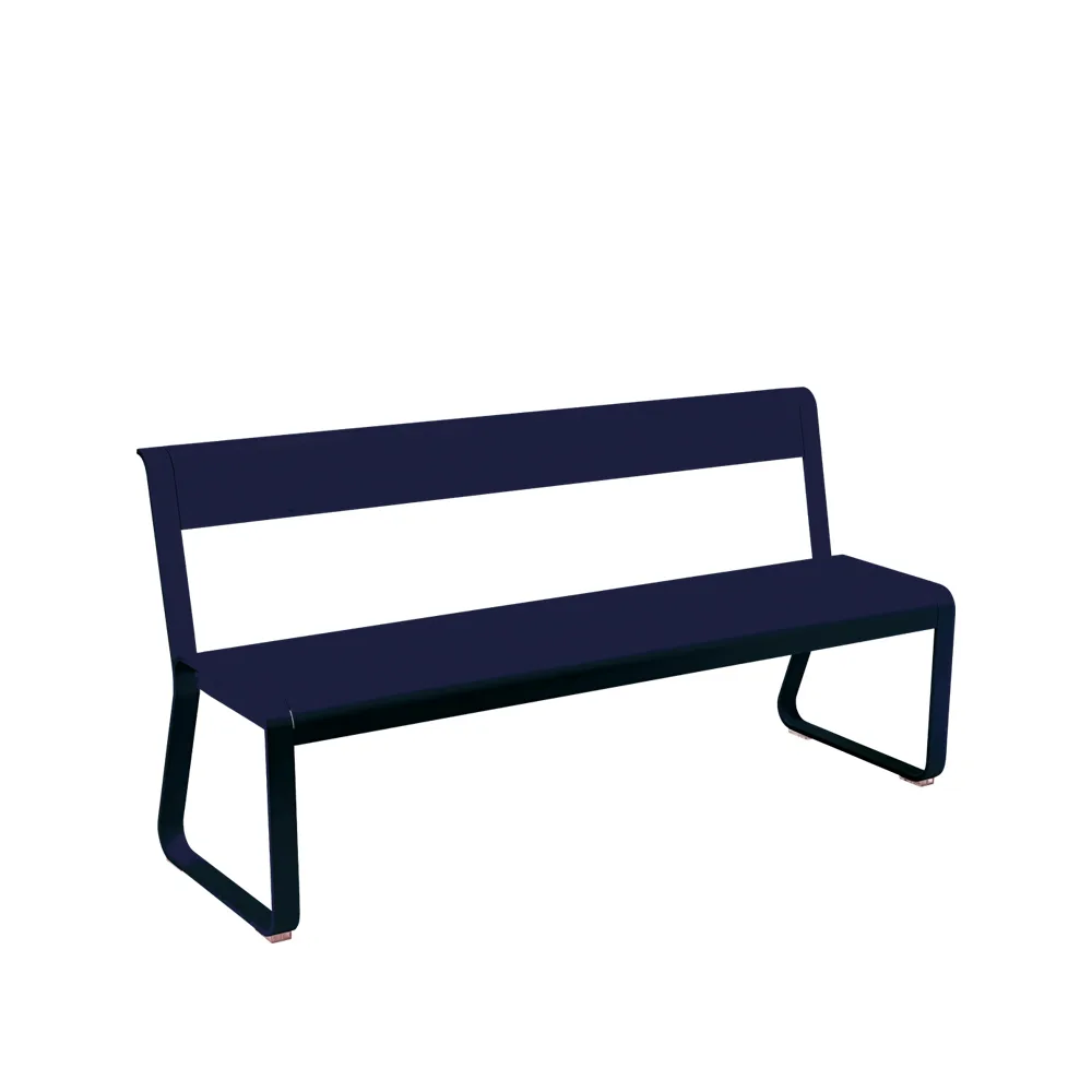 Bellevie benk med ryggstøtte, Deep blue Fermob