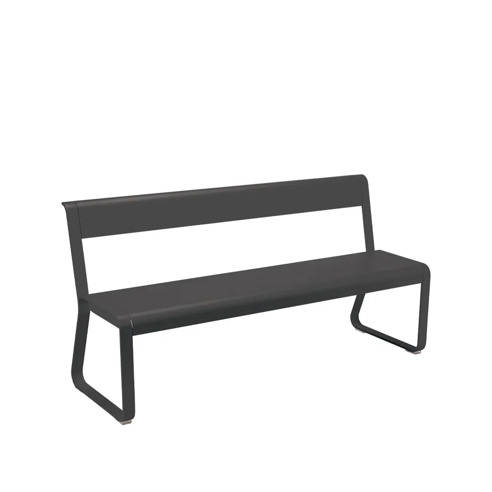 Bellevie benk med ryggstøtte, Liquorice Fermob