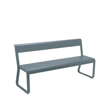 Bellevie benk med ryggstøtte - Storm grey - Fermob