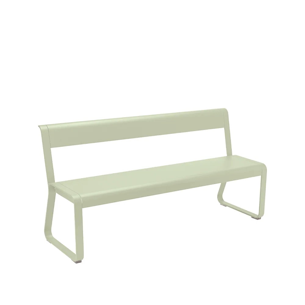 Bellevie benk med ryggstøtte, Willow green Fermob