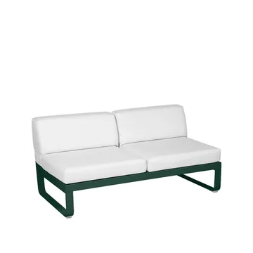 Bellevie Central modulsofa - 2-seters Cedar green (grønn), off-white pute - Fermob