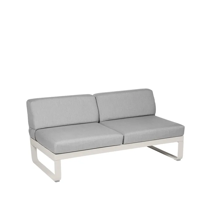 Bellevie Central modulsofa - 2-seters Clay grey, flannel grey pute - Fermob