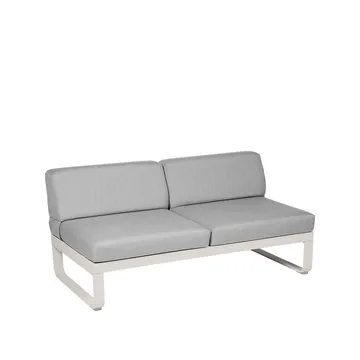 Bellevie Central modulsofa - 2-seters Clay grey (grå), flannel grey pute - Fermob