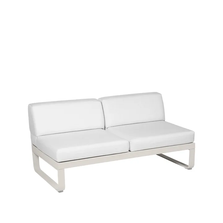 Bellevie Central modulsofa - 2-seters Clay grey, off-white pute - Fermob