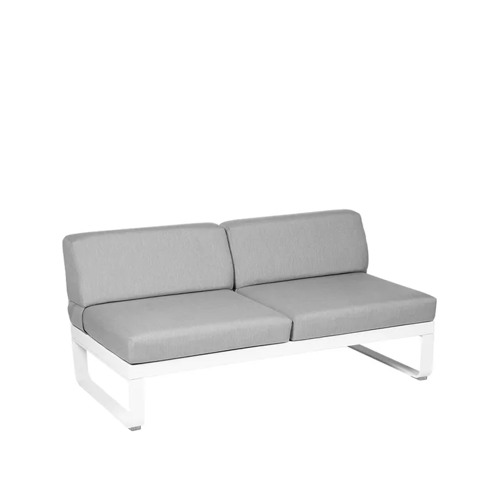 Bellevie Central modulsofa - 2-seters Cotton white (hvit), flannel grey pute/dyne - Fermob