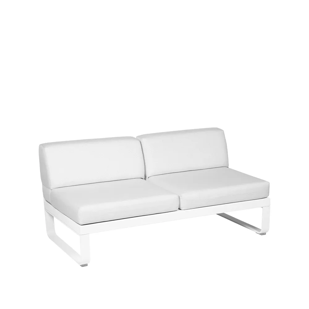 Bellevie Central modulsofa, 2-seters Cotton white (hvit), off-white pute Fermob