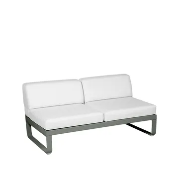 Bellevie Central modulsofa - 2-seters Rosemary (grønn)-off-white pute - Fermob
