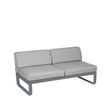 Bellevie Central modulsofa - 2-seters Storm grey (grå), flannel grey pute - Fermob