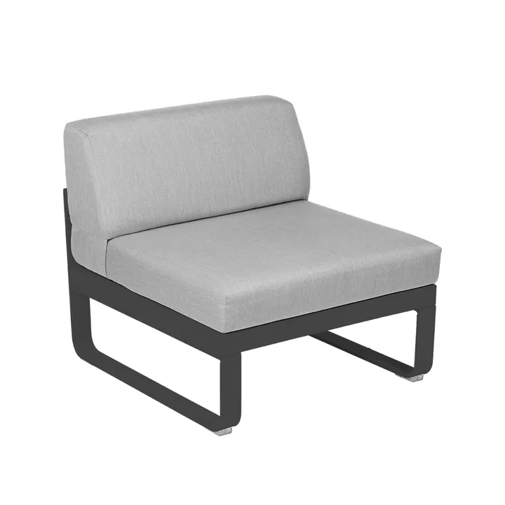 Bellevie Central modulsofa - Anthracite (grå), flannel grey pute, 1-seter - Fermob