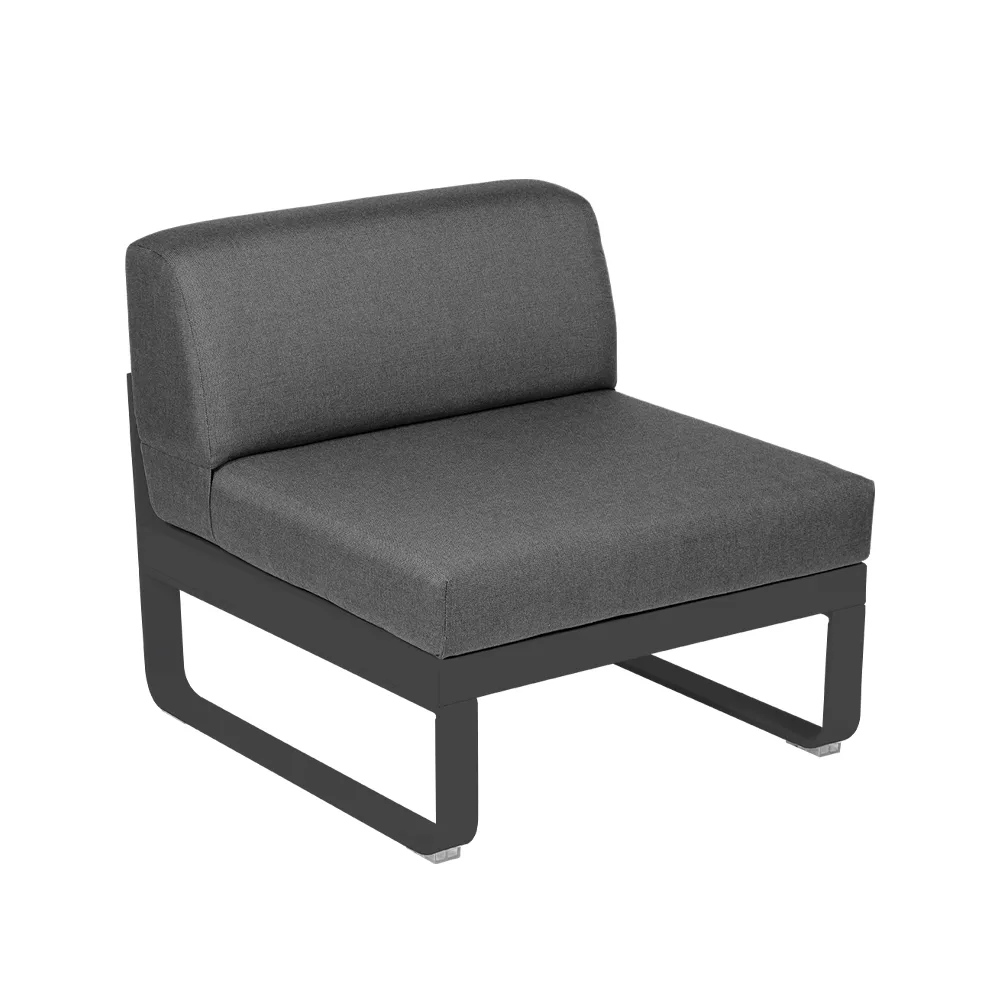 Bellevie Central modulsofa, Anthracite (grå), graphite grey pute, 1-seter Fermob