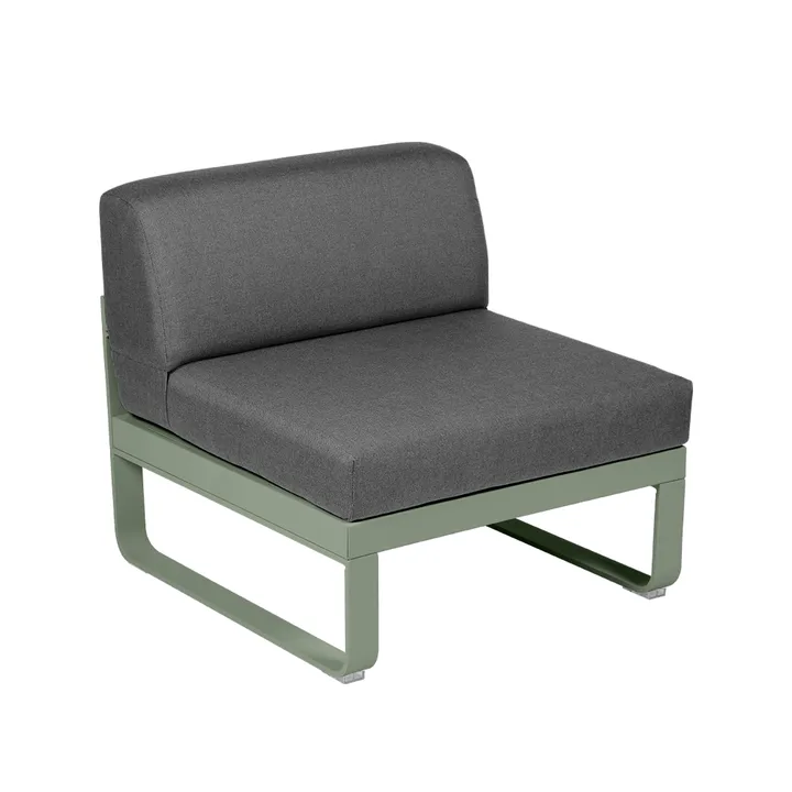 Bellevie Central modulsofa - Cactus (grønn), graphite grey pute, 1-seter - Fermob