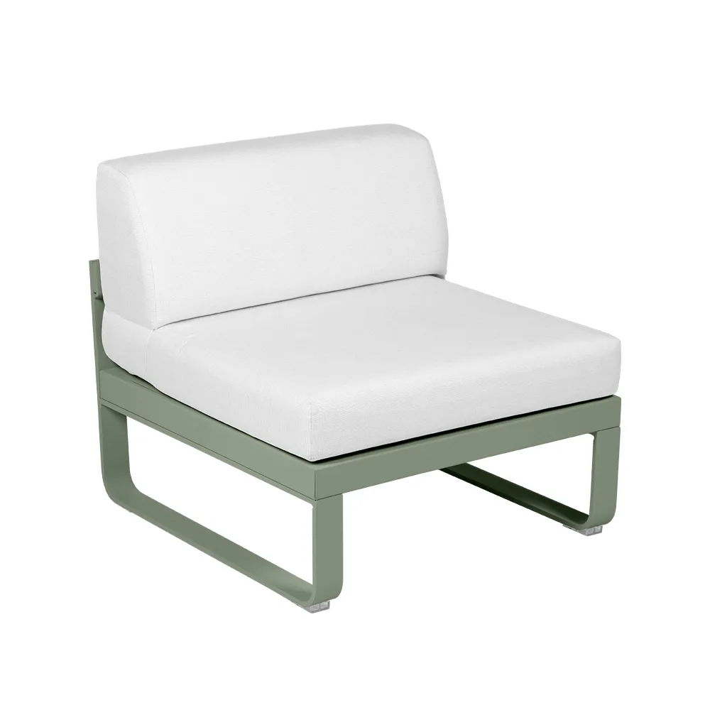Bellevie Central modulsofa, Cactus (grønn), off-white pute, 1-sete Fermob