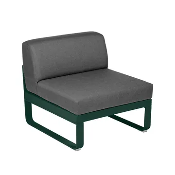 Bellevie Central modulsofa - Cedar green (grønn), graphite grey pute, 1-seter - Fermob