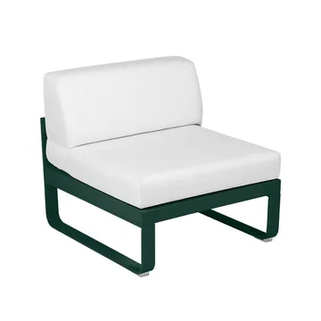 Bellevie Central modulsofa - Cedar green (grønn), off-white pute, 1-seter - Fermob