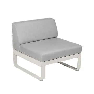 Bellevie Central modulsofa - Clay grey (grå), flannel grey pute, 1-seter - Fermob