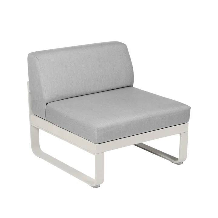 Bellevie Central modulsofa - Clay grey (grå), flannel grey pute, 1-seter - Fermob