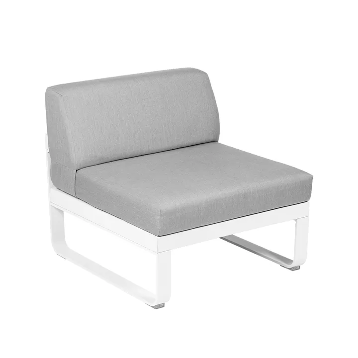 Bellevie Central modulsofa - Cotton white (hvit), flannel grey pute, 1-seter - Fermob