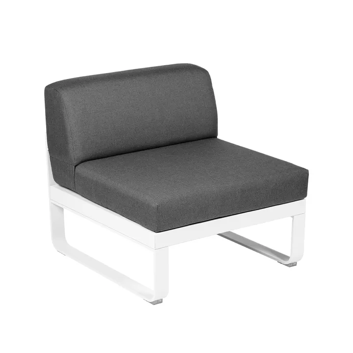 Bellevie Central modulsofa - Cotton white (hvit), graphite grey pute, 1-seter - Fermob