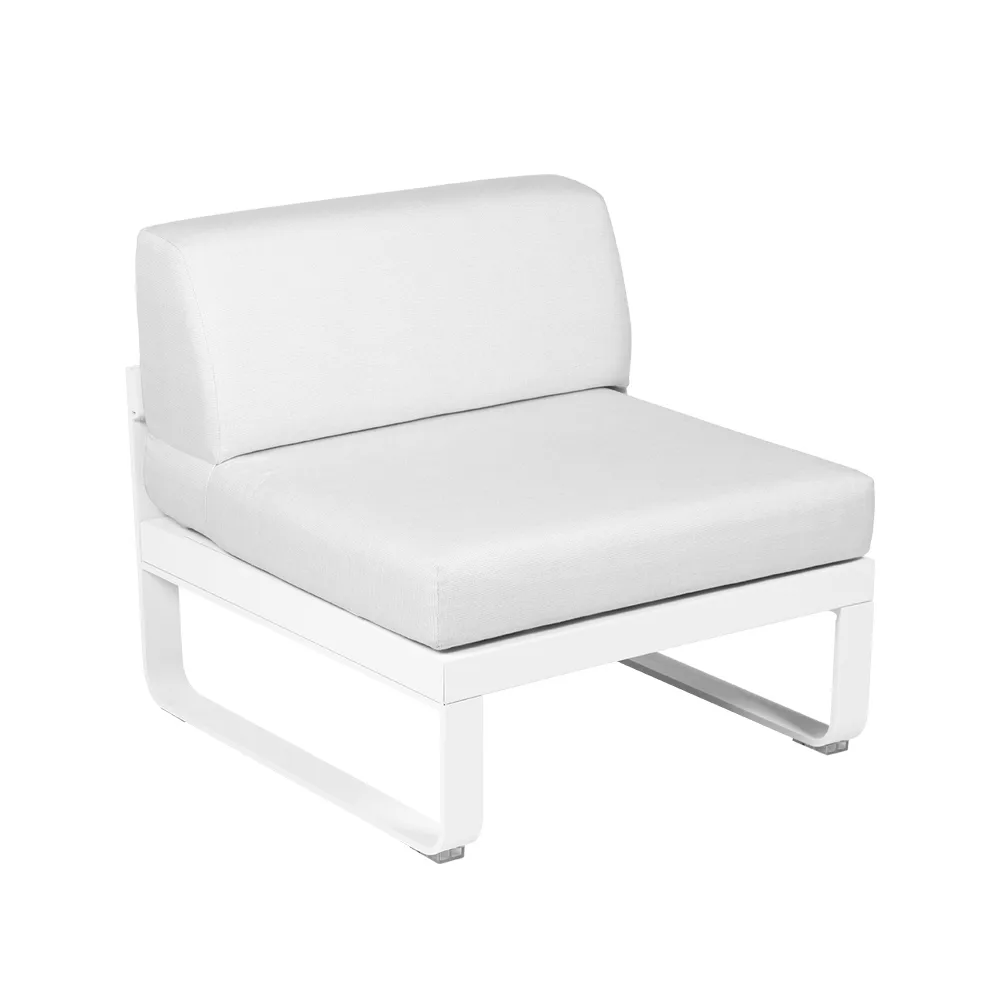 Bellevie Central modulsofa, Cotton white (hvit), off-white pute, 1-sete Fermob
