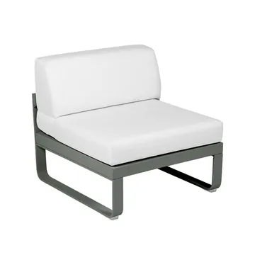 Bellevie Central modulsofa - Rosemary (grønn)-off-white pute-1-sete - Fermob