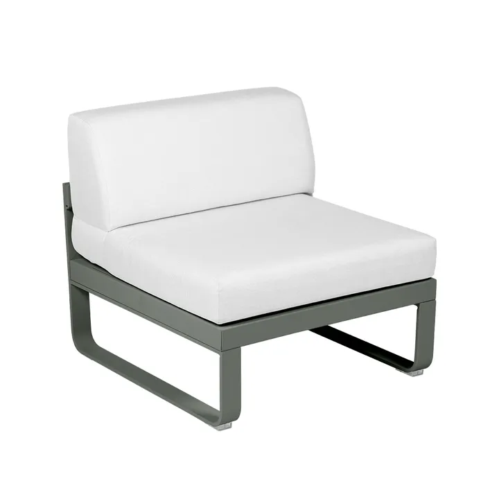 Bellevie Central modulsofa - Rosemary (grønn)-off-white pute-1-sete - Fermob