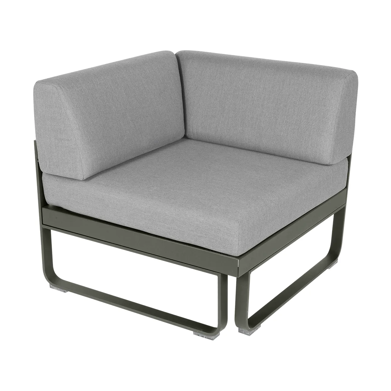 Bellevie Corner modulsofa 1-seter, Rosemary (grønn)-flannel grey pute Fermob