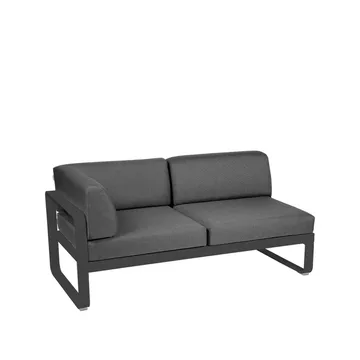 Bellevie Corner modulsofa - 2-seters Anthracite (grå)-graphite grey pute-venstre - Fermob