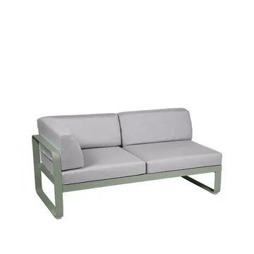 Bellevie Corner modulsofa - 2-seters Cactus, flannel grey pute, venstre - Fermob