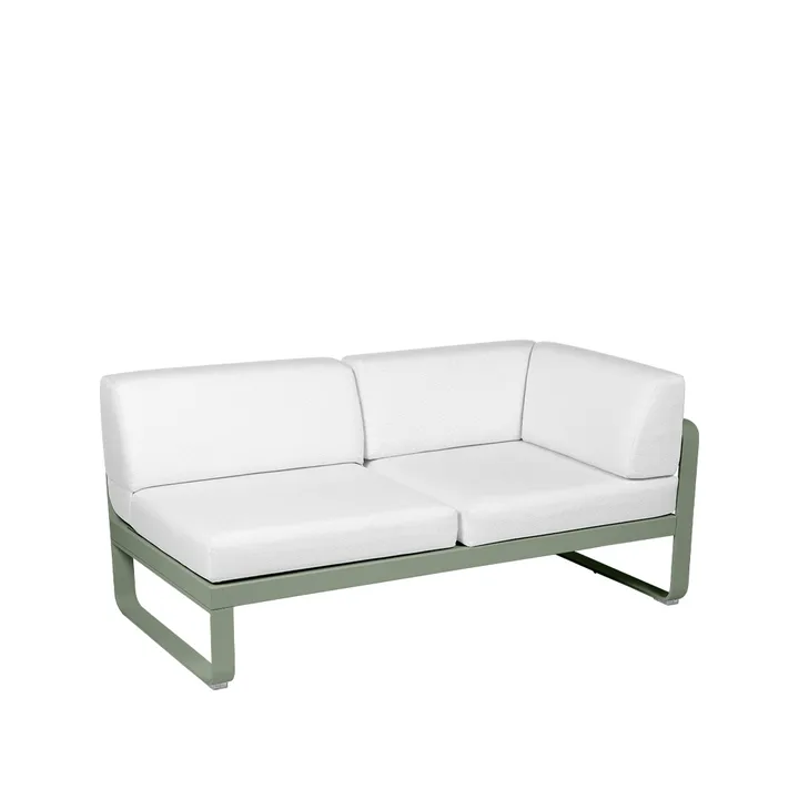 Bellevie Corner modulsofa - 2-seters Cactus (grønn), off-white pute, høyre - Fermob