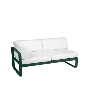 Bellevie Corner modulsofa - 2-seters Cedar green (grønn), off-white pute, venstre - Fermob