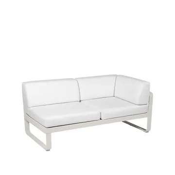 Bellevie Corner modulsofa - 2-seters Clay grey, off-white pute, høyre - Fermob